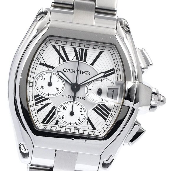 CARTIER Roadster XL W62019X6 Chronograph Silver Dial Automatic Men's_887991 - Picture 5 of 6